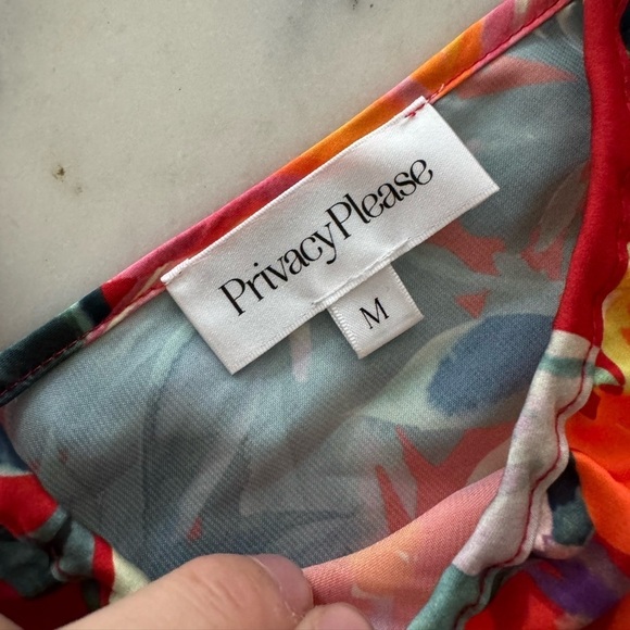 Privacy Please- Revolve Elsie Multicolored Floral Satin Tank Top - Picture 3 of 4